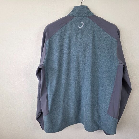 Zero Restriction Full Zip Golf Jacket Mens Size L Gray Green Stretch Technical - Picture 5 of 10